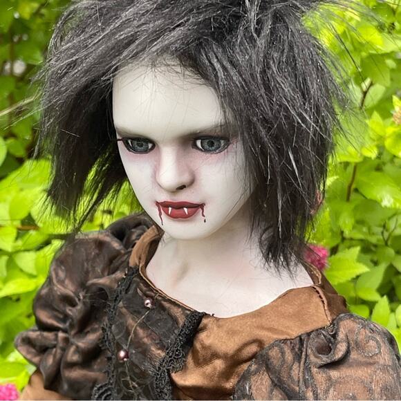 OOAK Creepy Odd 24” Ghostly Vampire Doll Witch Scary Halloween Horror Art Doll - Picture 12 of 14